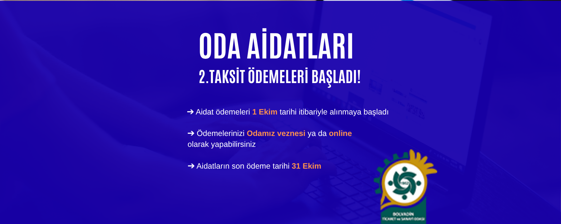 ODA AİDATLARI 2.TAKSİT ÖDEMELERİ BAŞLADI!